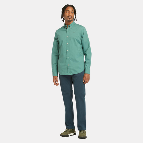 Regular Fit Stretch Poplin Shirt For Men