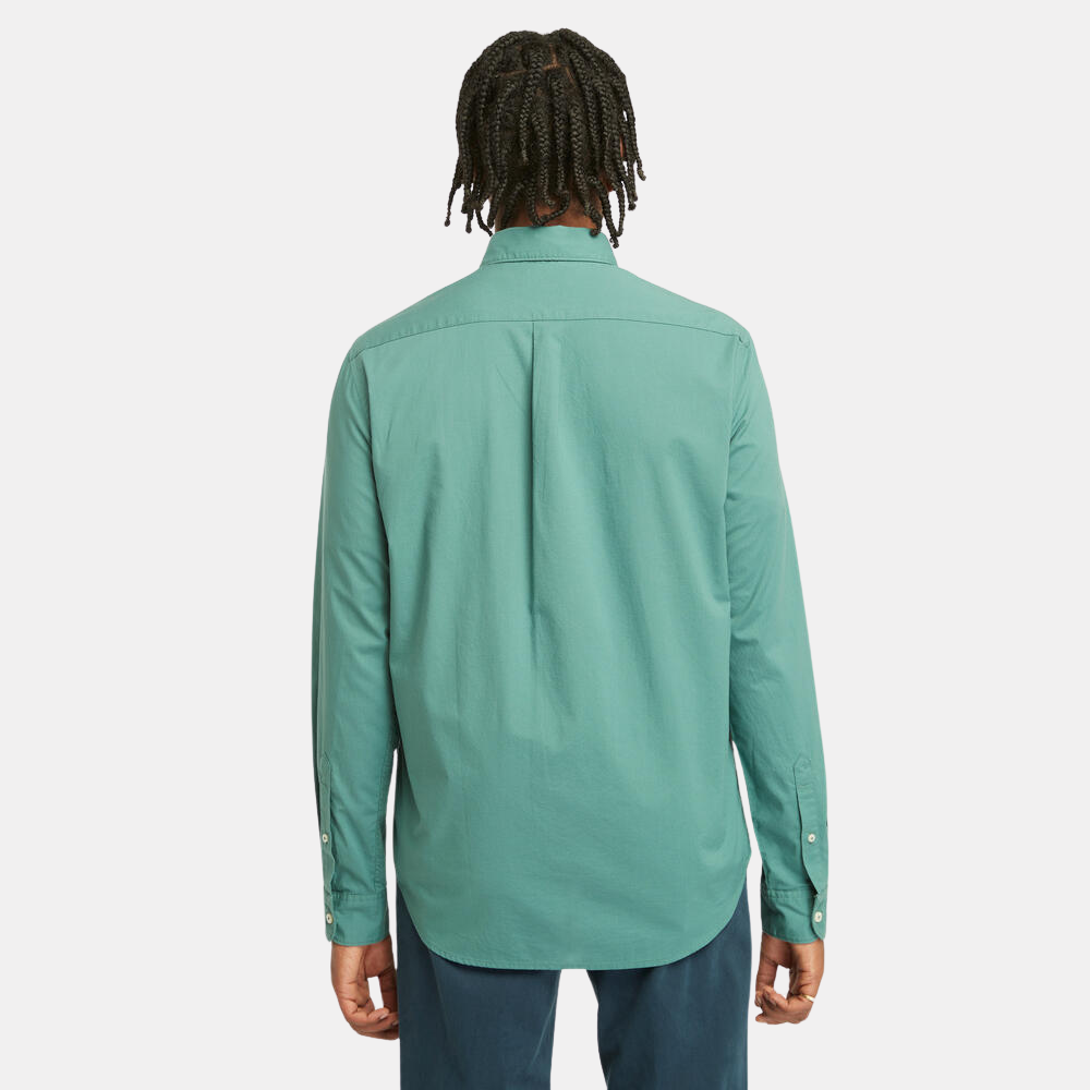 Regular Fit Stretch Poplin Shirt For Men