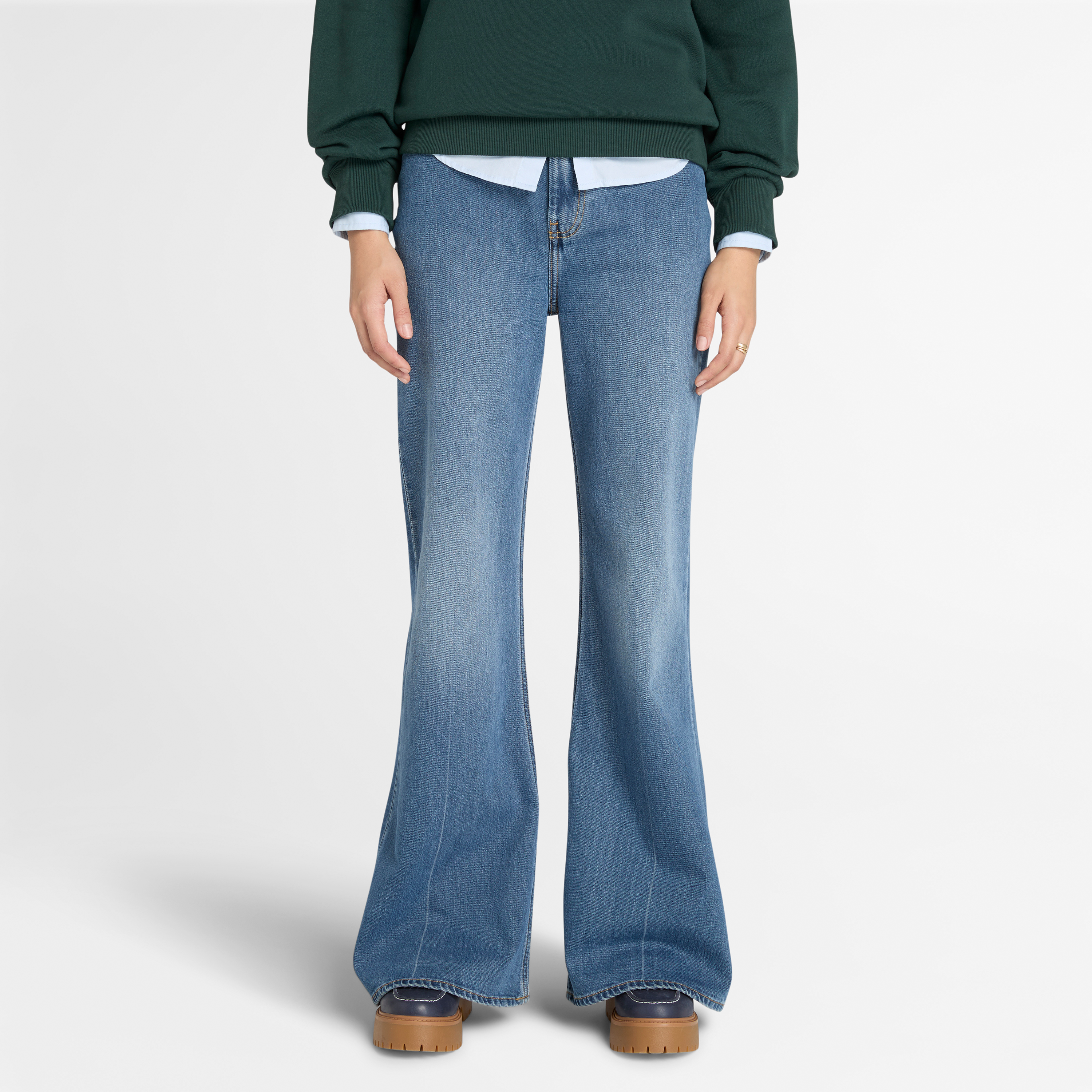 Denim Flare Pants  For Women
