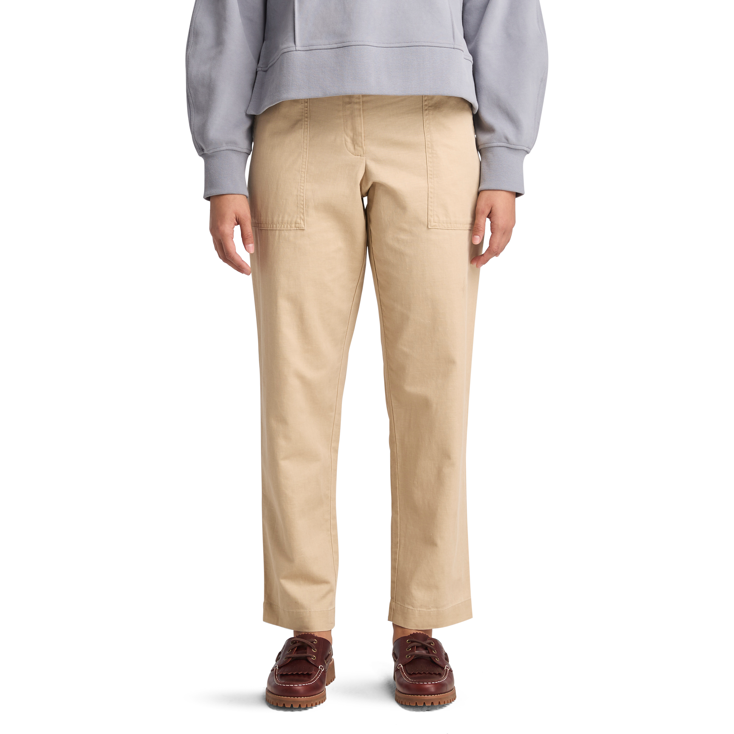 Linen Utility Fatigue Pants for Women