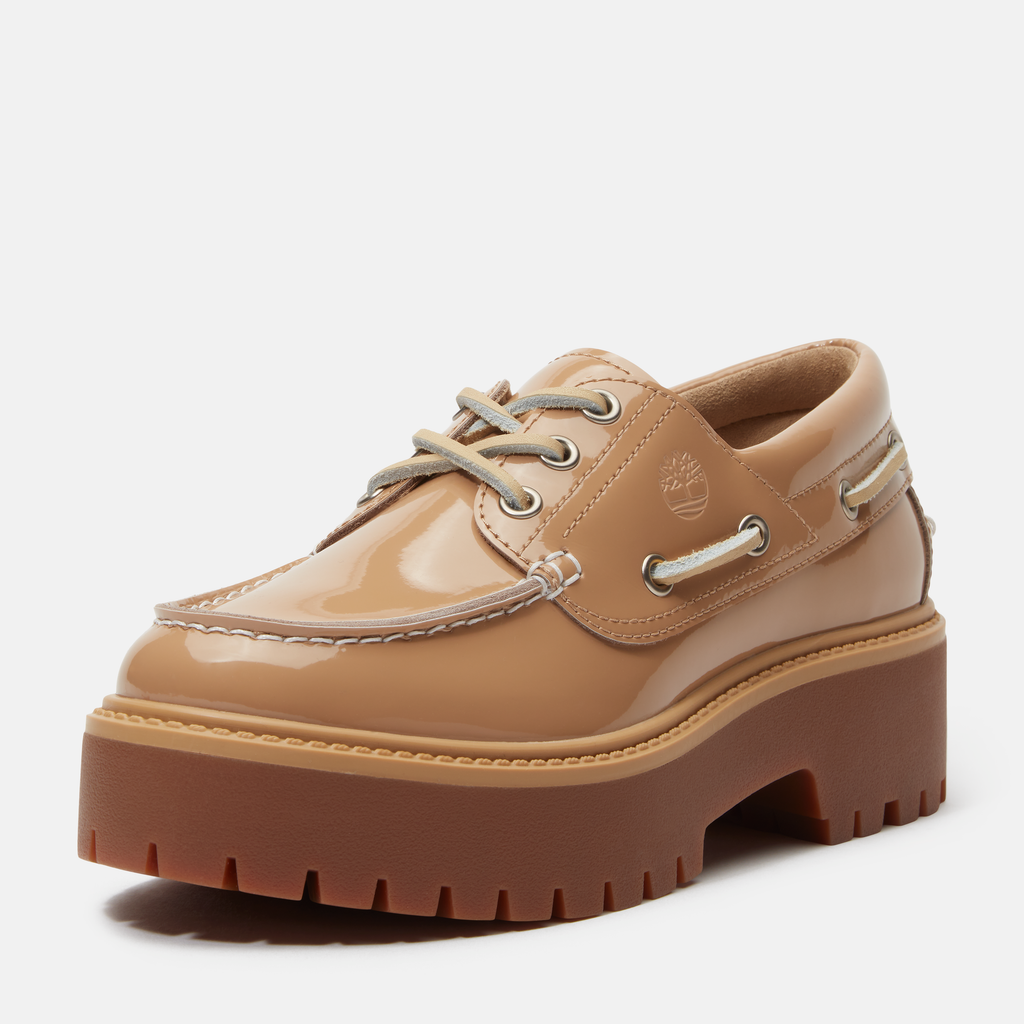 Stone Street Patent Leather Boat Shoe For Women