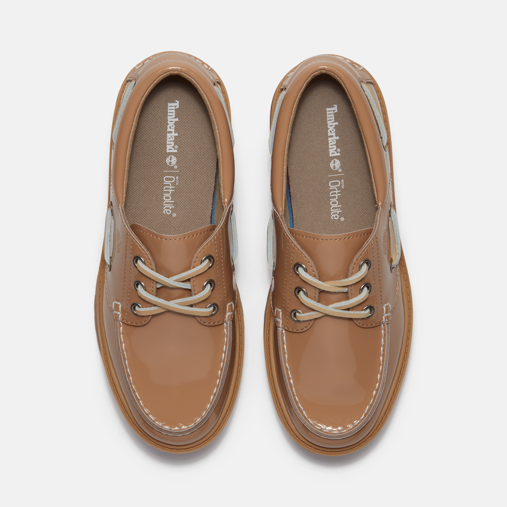 Stone Street Patent Leather Boat Shoe For Women