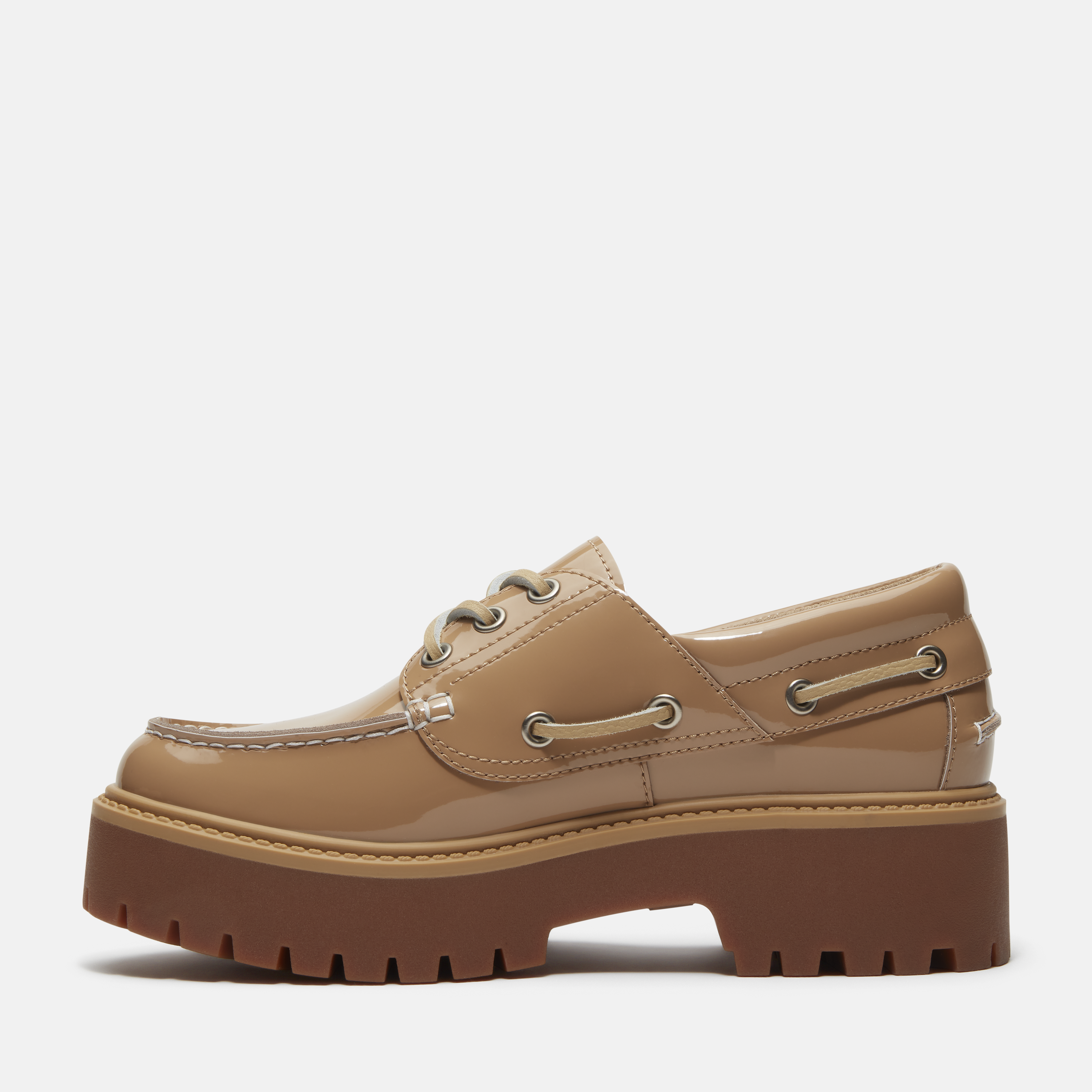 Stone Street Patent Leather Boat Shoe For Women