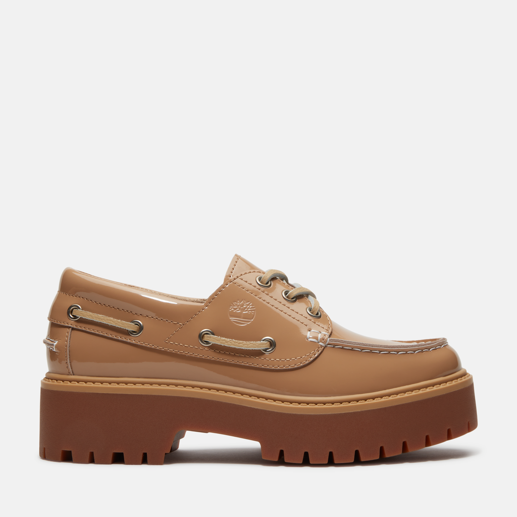 Stone Street Patent Leather Boat Shoe For Women