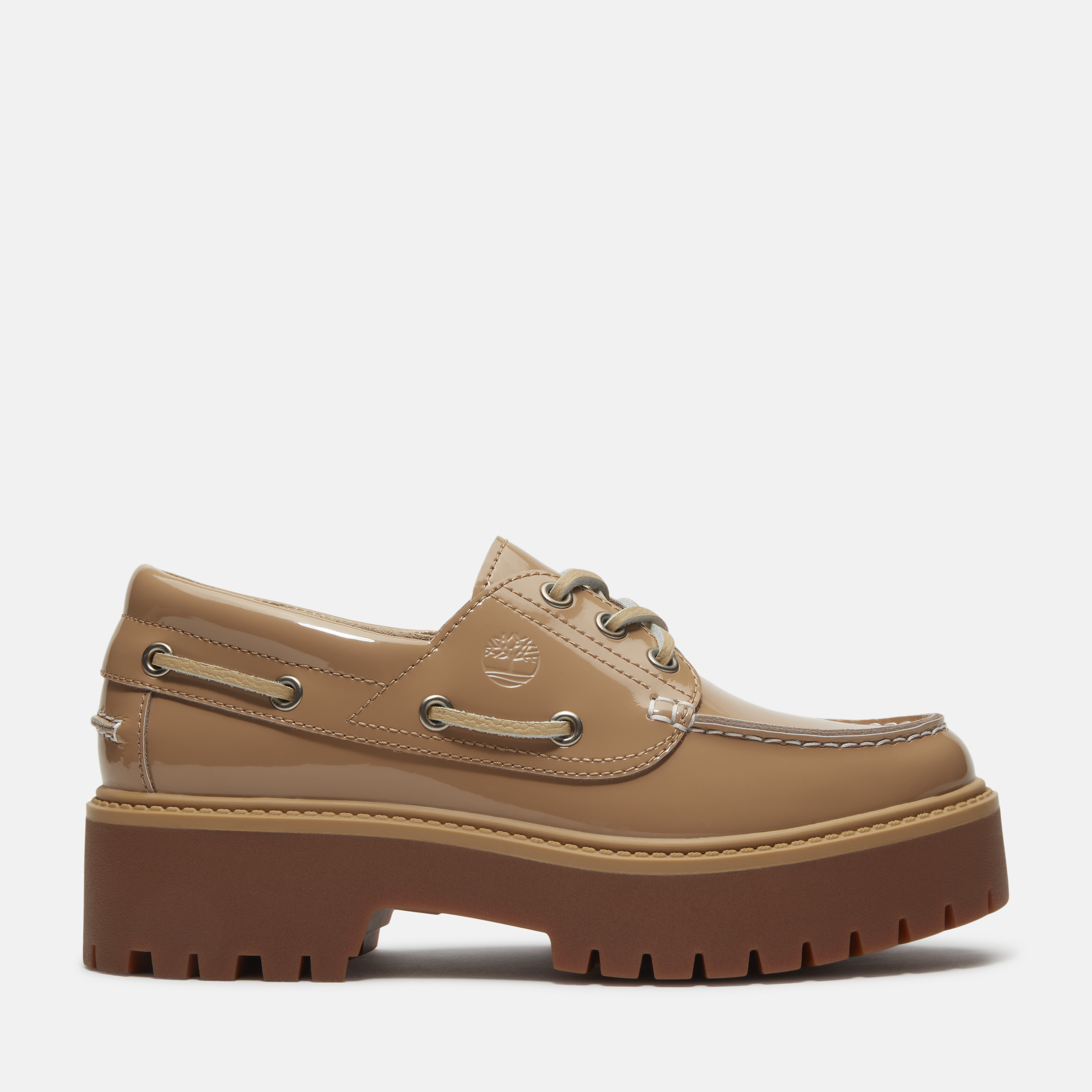 Stone Street Patent Leather Boat Shoe For Women