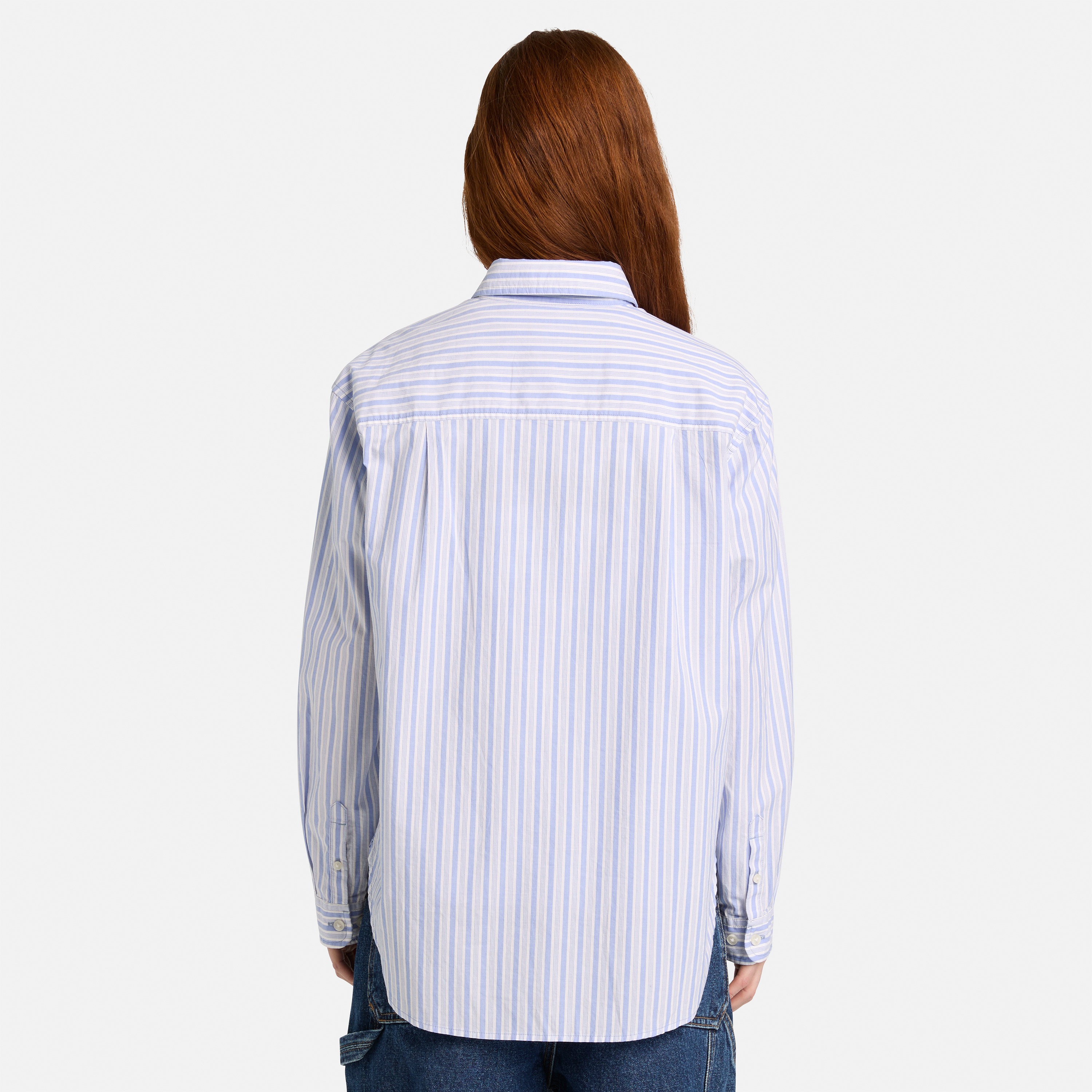 Popeline Stripe Long-Sleeve Shirt For Women