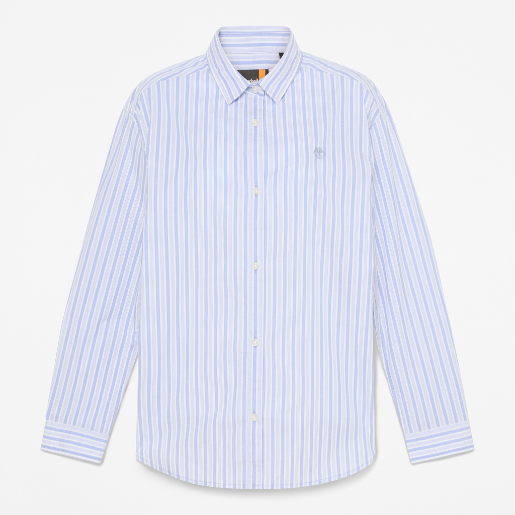 Popeline Stripe Long-Sleeve Shirt For Women