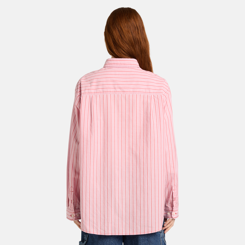 Popeline Stripe Long-Sleeve Shirt For Women