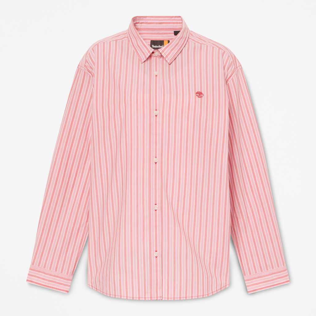 Popeline Stripe Long-Sleeve Shirt For Women