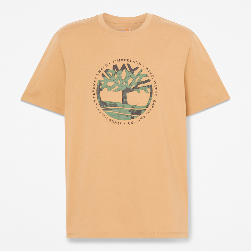 Tree Logo Lake House Graphic T-Shirt For Men