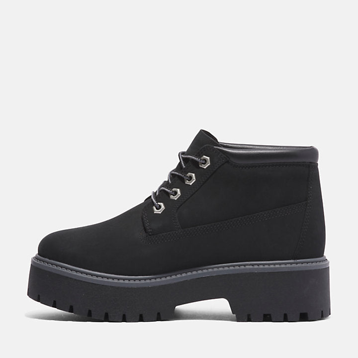 TIMBERLAND STONE STREET PLATFORM WATERPROOF CHUKKA FOR WOMEN IN BLACK