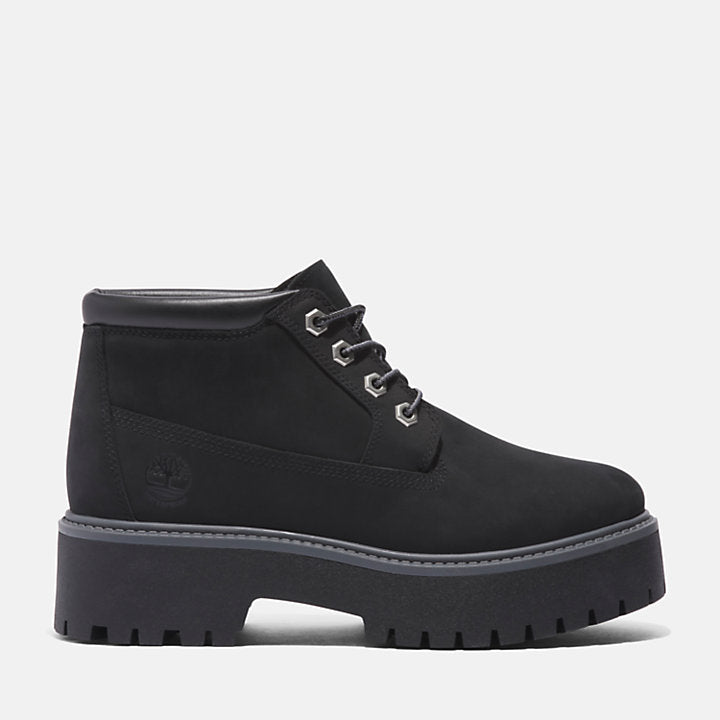 TIMBERLAND STONE STREET PLATFORM WATERPROOF CHUKKA FOR WOMEN IN BLACK