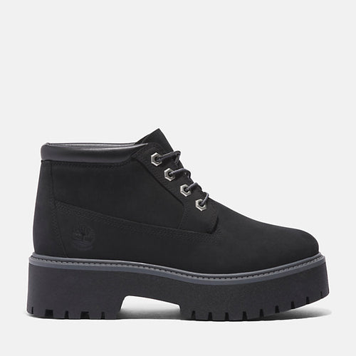 TIMBERLAND STONE STREET PLATFORM WATERPROOF CHUKKA FOR WOMEN IN BLACK